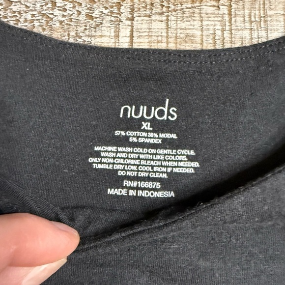 nuuds Classic crewneck tank Black Bodysuit - Picture 4 of 6